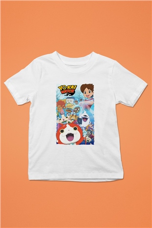 Yo-kai Watch Beyaz Unisex Çocuk Tişört