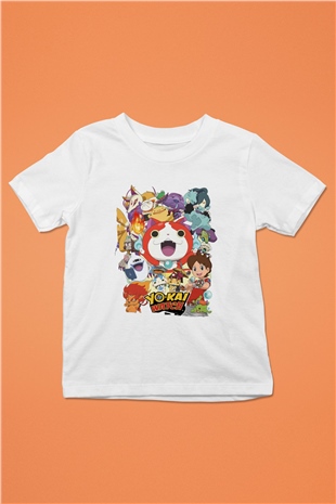 Yo-kai Watch Beyaz Unisex Çocuk Tişört