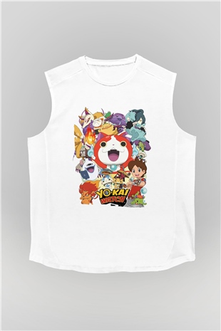 Yo-kai Watch Beyaz Unisex Kolsuz Tişört