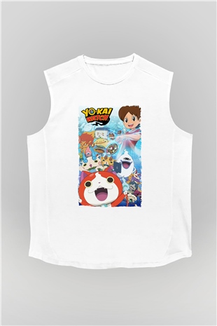 Yo-kai Watch Beyaz Unisex Kolsuz Tişört