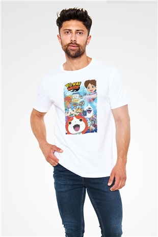 Yo-kai Watch Beyaz Unisex Tişört T-Shirt