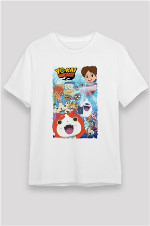 Yo-kai Watch Beyaz Unisex Tişört T-Shirt