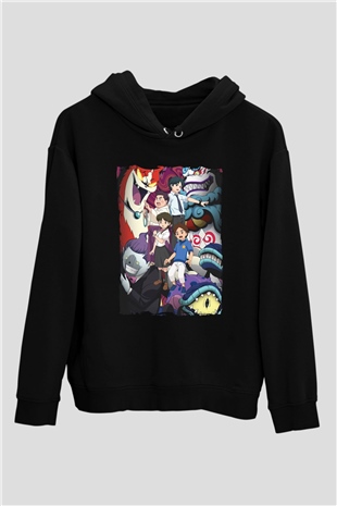 Yo-kai Watch Siyah Unisex Hoodie