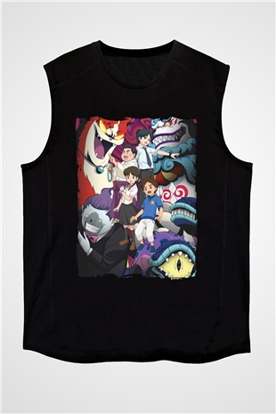 Yo-kai Watch Siyah Unisex Kolsuz Tişört