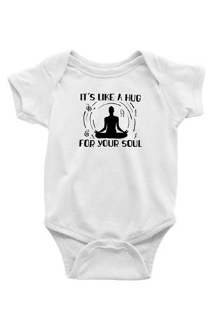 Yoga Baskılı Beyaz Bebek Body - Zıbın