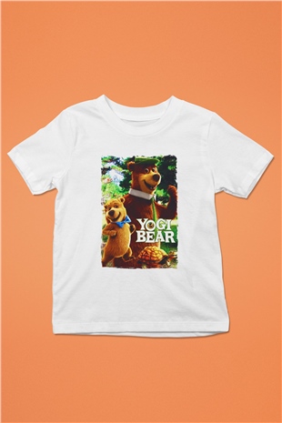 Yogi Bear Ayı Yogi Beyaz Unisex  Çocuk Tişört