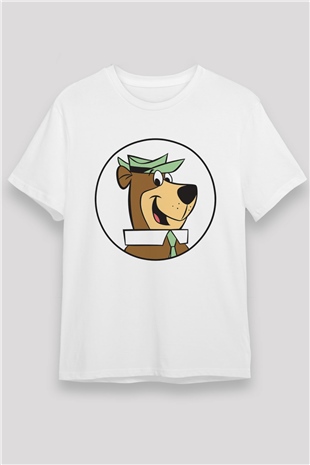 Yogi Bear Ayı Yogi Beyaz Unisex Tişört