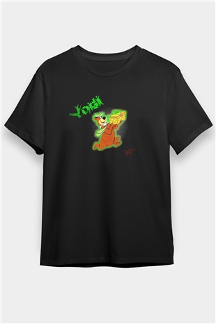 Yogi Bear Ayı Yogi Siyah Unisex Tişört