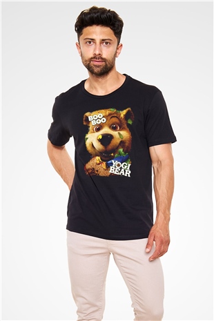Yogi Bear Ayı Yogi Siyah Unisex Tişört