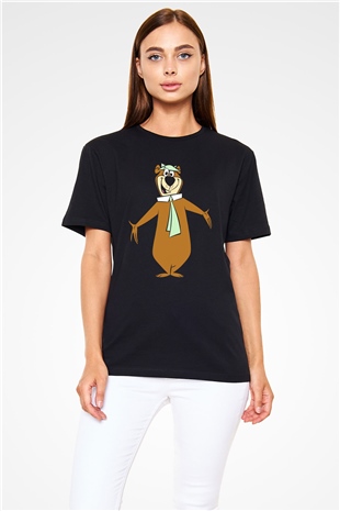 Yogi Bear Ayı Yogi Siyah Unisex Tişört