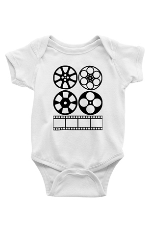 Yönetmen Baskılı Beyaz Unisex Bebek Body - Zıbın