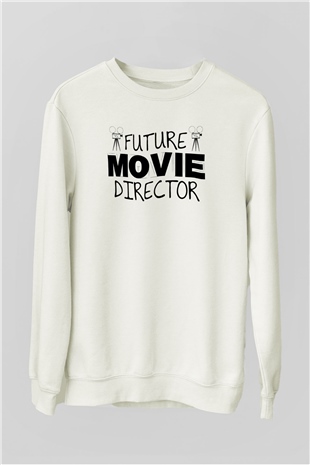 Yönetmen Beyaz Unisex Sweatshirt