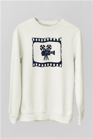 Yönetmen Beyaz Unisex Sweatshirt