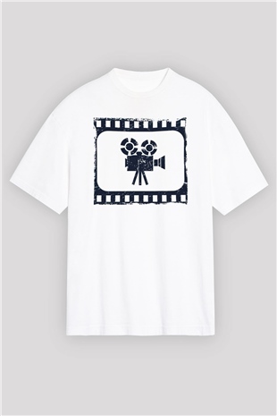 Yönetmen Beyaz Oversize Tişört Oversize T-shirt - TişörtFabrikası