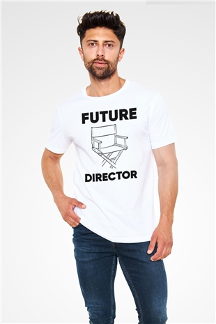 Yönetmen Beyaz Unisex Tişört T-Shirt - TişörtFabrikası