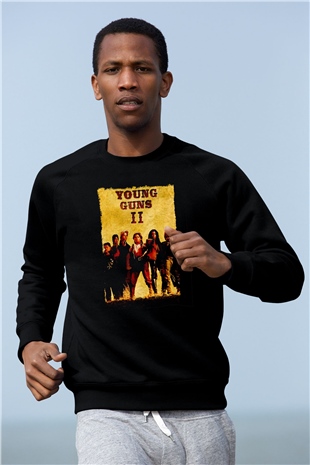 Young Guns Siyah Unisex  Sweatshirt
