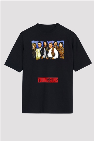 Young Guns Siyah Oversize Tişört