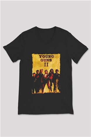 Young Guns Siyah Unisex  V Yaka Tişört