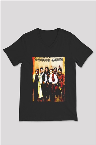 Young Guns Siyah Unisex  V Yaka Tişört