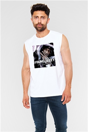 Young Jeezy Beyaz Unisex Kolsuz Tişört