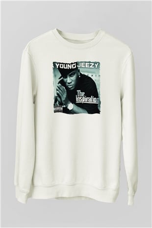 Young Jeezy Beyaz Unisex Sweatshirt