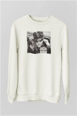 Young Jeezy Beyaz Unisex Sweatshirt