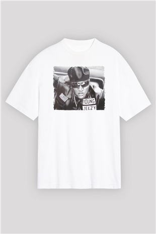 Young Jeezy Beyaz Oversize Tişört Oversize T-shirt - TişörtFabrikası