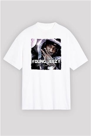Young Jeezy Beyaz Oversize Tişört Oversize T-shirt - TişörtFabrikası