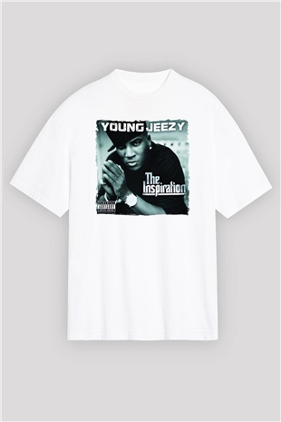 Young Jeezy Beyaz Oversize Tişört Oversize T-shirt - TişörtFabrikası