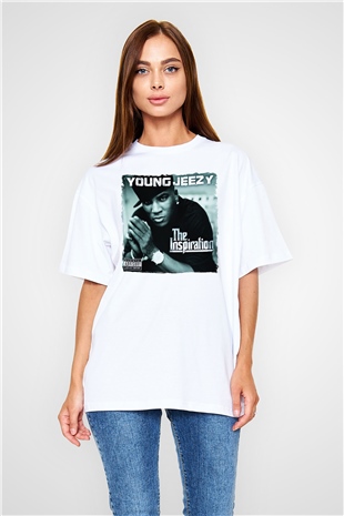 Young Jeezy Beyaz Oversize Tişört Oversize T-shirt - TişörtFabrikası