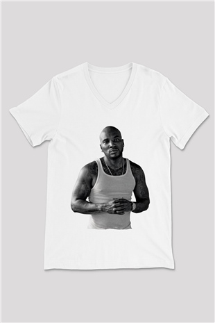 Young Jeezy Beyaz Unisex V Yaka Tişört