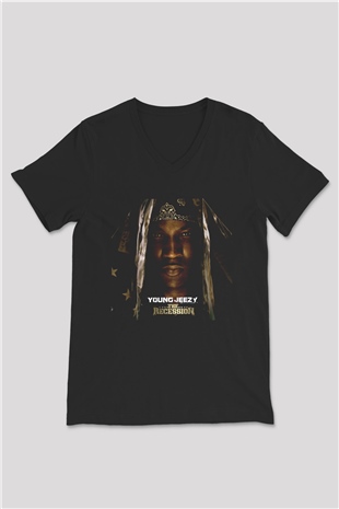 Young Jeezy Siyah Unisex V Yaka Tişört