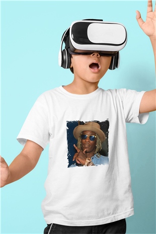 Young Thug Baskılı Unisex Beyaz Çocuk Tişört