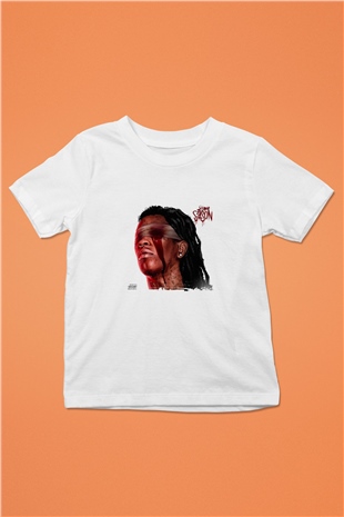 Young Thug Baskılı Unisex Beyaz Çocuk Tişört