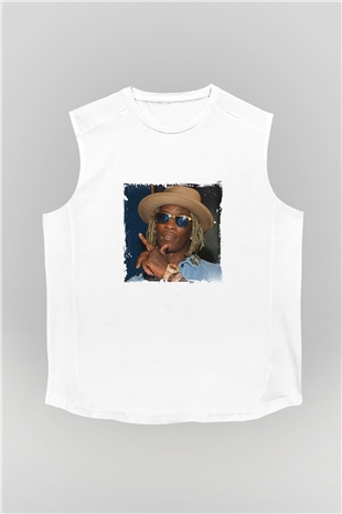 Young Thug Baskılı Unisex Beyaz Kolsuz Tişört