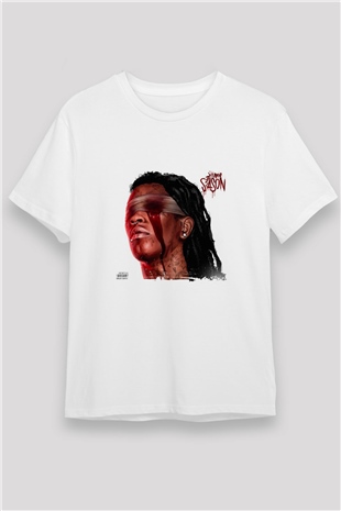 Young Thug Baskılı Unisex Beyaz Tişört