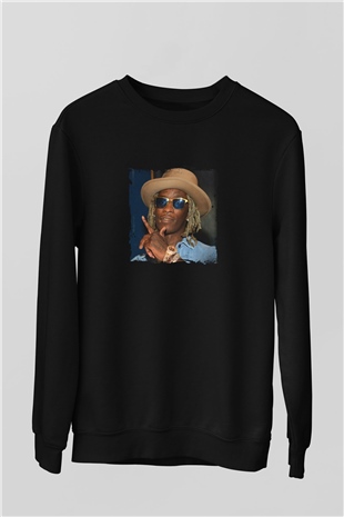 Young Thug Baskılı Unisex Siyah Sweatshirt