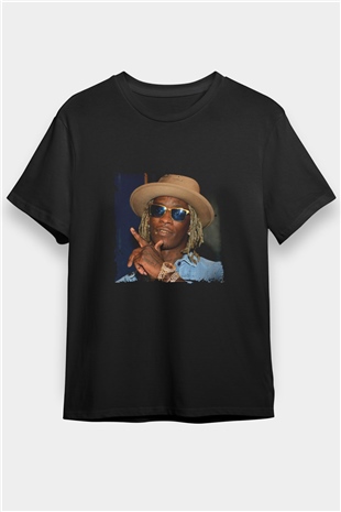 Young Thug Baskılı Unisex Siyah Tişört