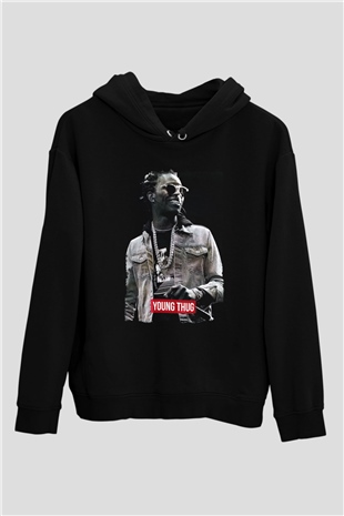 Young Thug Siyah Unisex Kapüşonlu Sweatshirt