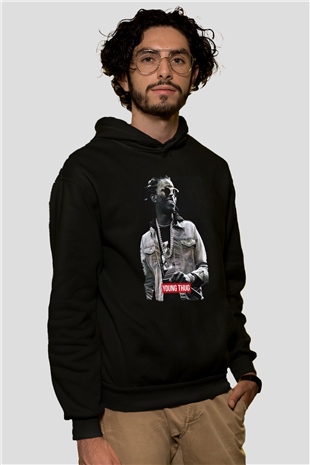 Young Thug Siyah Unisex Kapüşonlu Sweatshirt