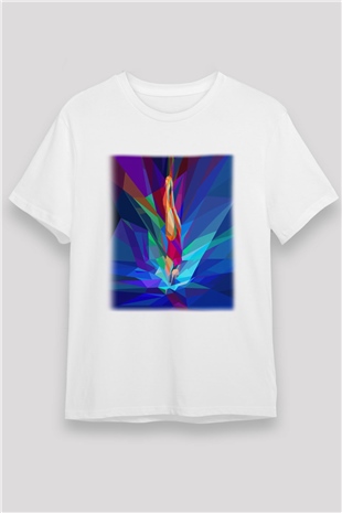 Yüzme Beyaz Unisex Tişört T-Shirt - TişörtFabrikası