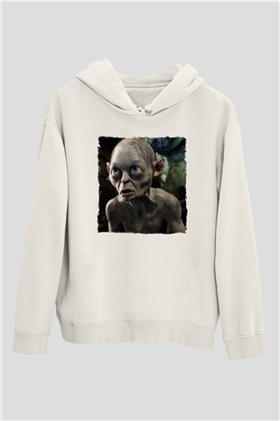Yüzüklerin Efendisi Beyaz Unisex Hoodie