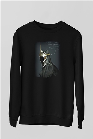 Yüzüklerin Efendisi Siyah Unisex Sweatshirt