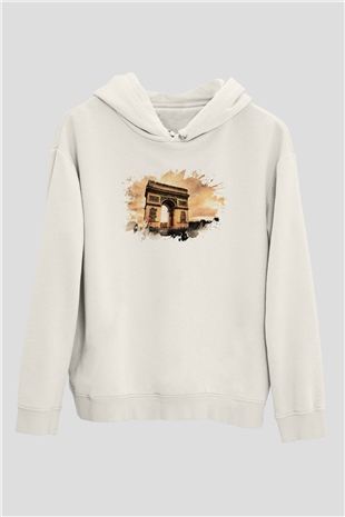 Zafer Takı Beyaz Unisex Hoodie