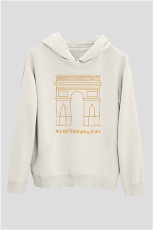 Zafer Takı Beyaz Unisex Hoodie