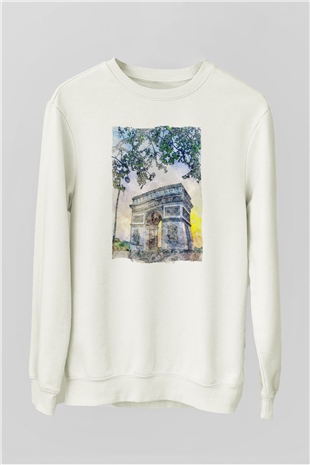 Zafer Takı Beyaz Unisex Sweatshirt