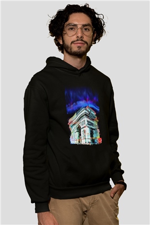 Zafer Takı Siyah Unisex Hoodie