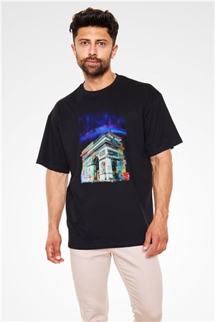 Zafer Takı Siyah Oversize Tişört Oversize T-shirt - TişörtFabrikası