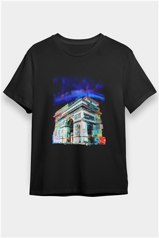 Arc de Triomphe Black Unisex  T-Shirt