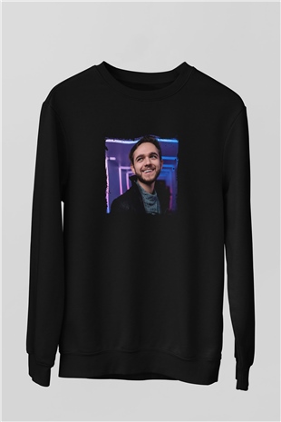 Zedd Baskılı Unisex Siyah Sweatshirt